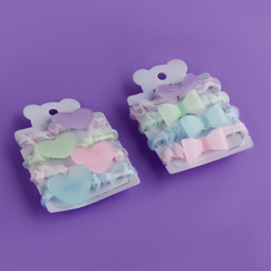 Резинки для волос MESHU, с полупрозрачными топперами, 4шт., диаметр 5см, европодвес MS_60590