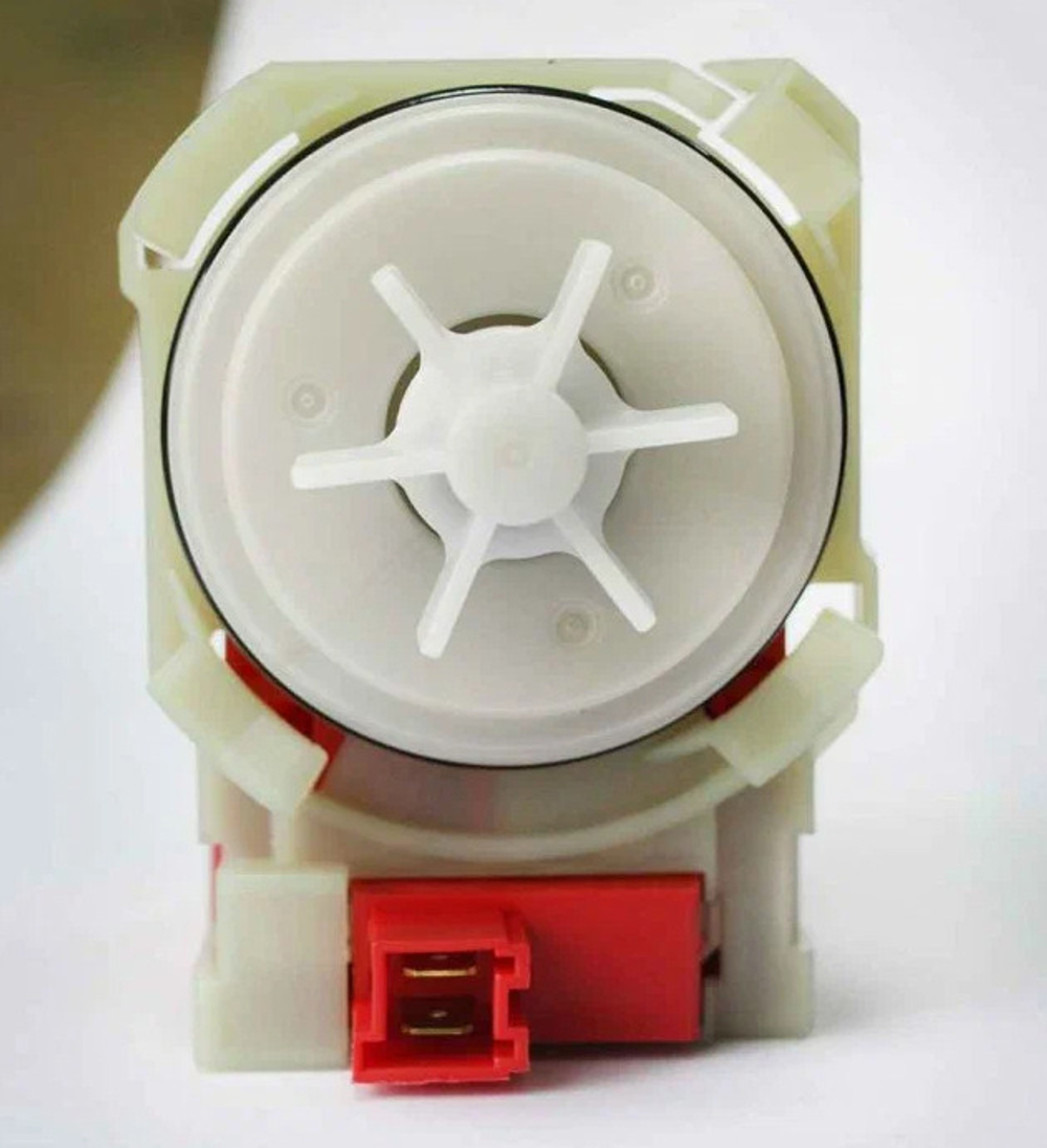 Сливной насос (помпа) красный COPRECI 30W, Bosch 4 защелки подходит для стиральной машины Bosch, Siemens красный