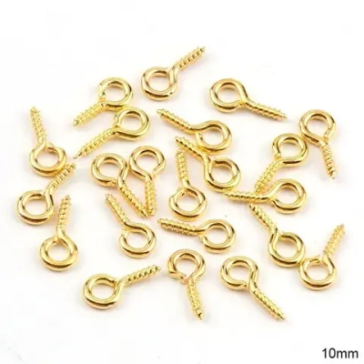 Штифт винтовой, 10х4х1 мм, 22 гр, золото