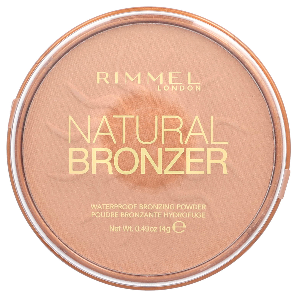 Rimmel London, Natural Bronzer, водостойкая бронзирующая пудра, оттенок 021 «Солнечный свет», 14 г