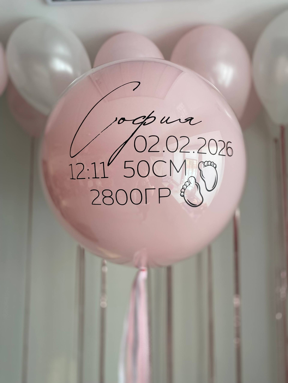 Воздушные гелиевые шары на выписку из роддома №4679