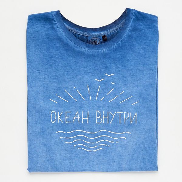 Футболка Океан Внутри Синяя - фото 2