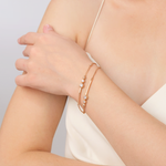 Браслет из красного золота с фианитами