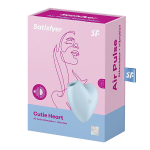 Голубой вибромассажер 7,5см с вакуум-волновой стимуляцией Satisfyer Cutie Heart