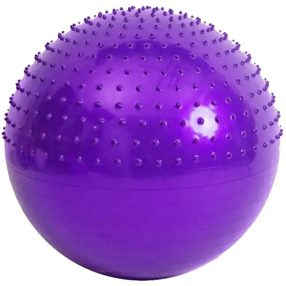Фитбол Sportage полумассажный 75 см 1000гр (с насосом), Фиолетовый