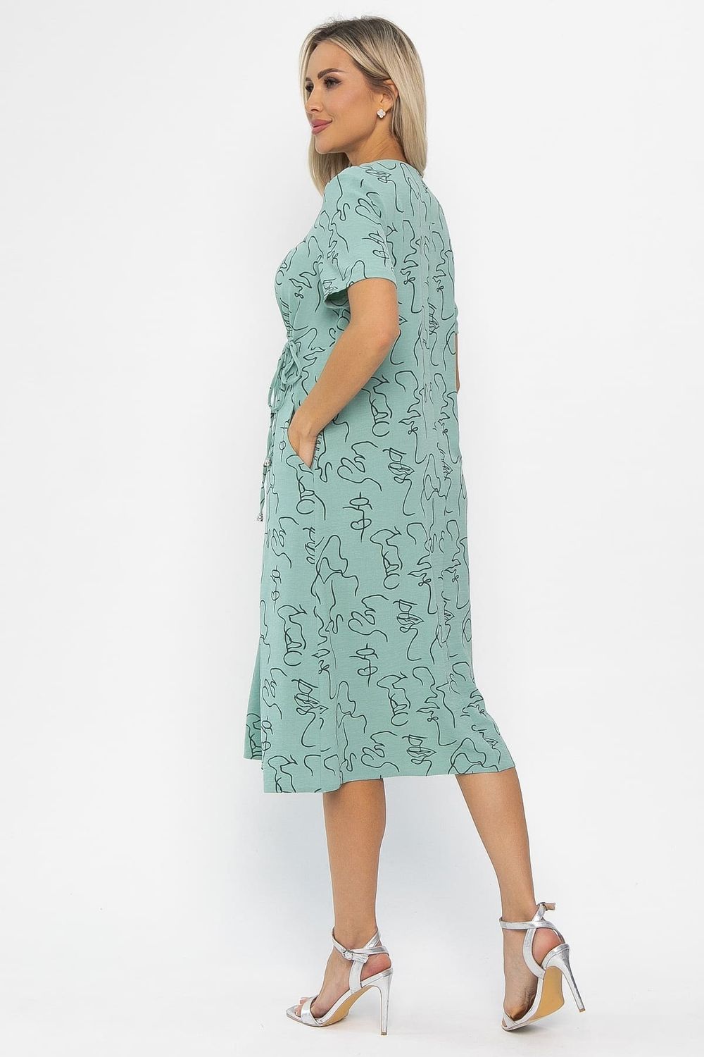 Платье Цветы лета (мятное) П13785-18М LT Collection (Акция)