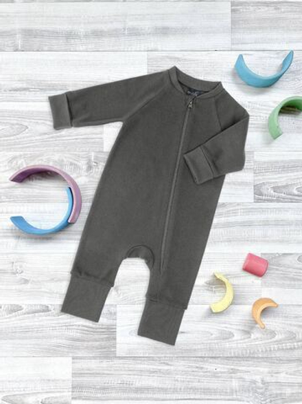 Комбинезон на манжетах Mjölk Sleep and Play Steel Grey, с рукавом реглан