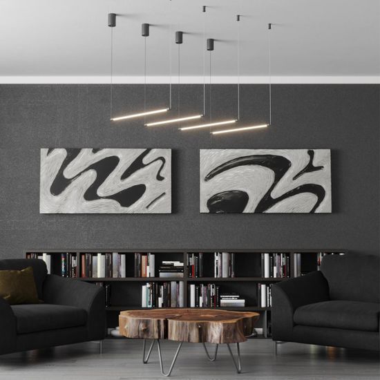 359346 KONST NT24 048 черный Светильник линейный светодиодный IP20 LED 12W 170-265V 4000K 960Лм VITZ