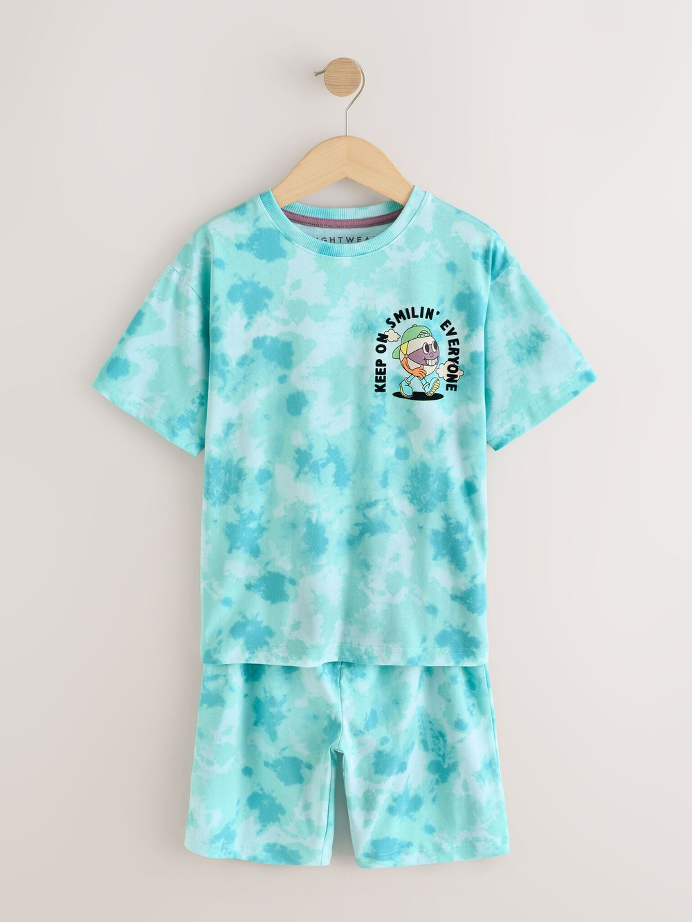 Пижама для мальчика Next AJ0-526, 3 шт., Голубой, Салатовый, Бежевый