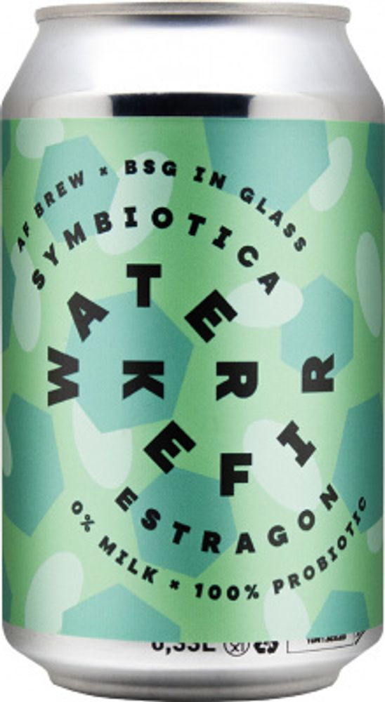 Водяной кефир Аф Брю Симбиотика Вотер Кефир Эстрагон / AF Brew Symbiotica Water Kefir Estragon 0.33 - банка