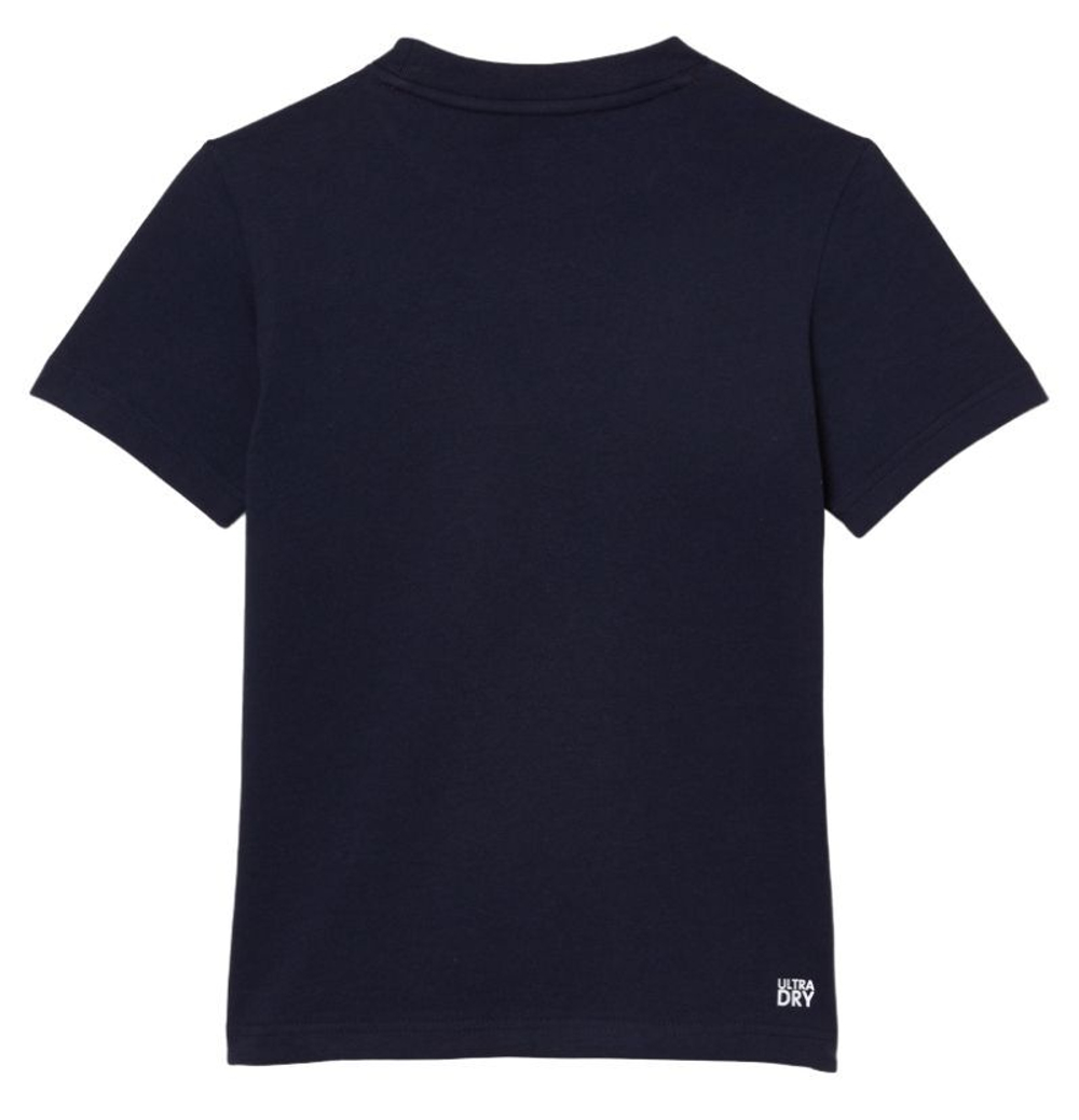 Футболка для мальчика теннисная Lacoste Kids Roland Garros Edition Performance Ultra-Dry Jersey T-Shirt - полночь