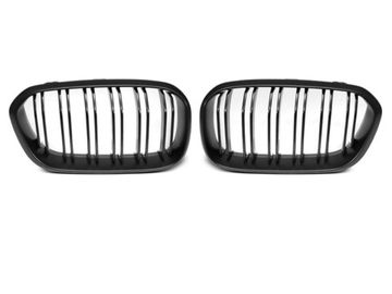 Решетки радиатора для BMW 1 F20 / F21 LCI (15-18) черные матовые в стиле M1