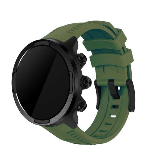 Ремешок силиконовый для Suunto 9 / 9 Baro быстросъемный 24 мм (Болотный)