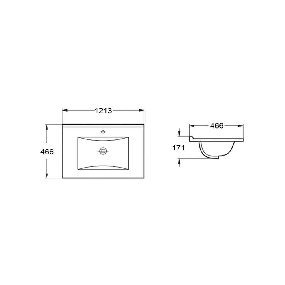 Раковина Vincea VBS-13120MB керамическая, цвет черный матовый