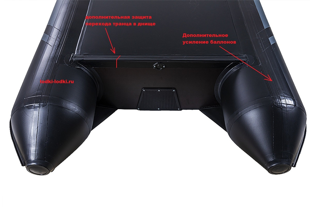 Броня-320 С зеленый-черный (Лодка ПВХ под мотор с усилением)