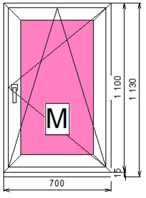 Пластиковое окно 1100 х 700 ТермА Эко + Москитная сетка