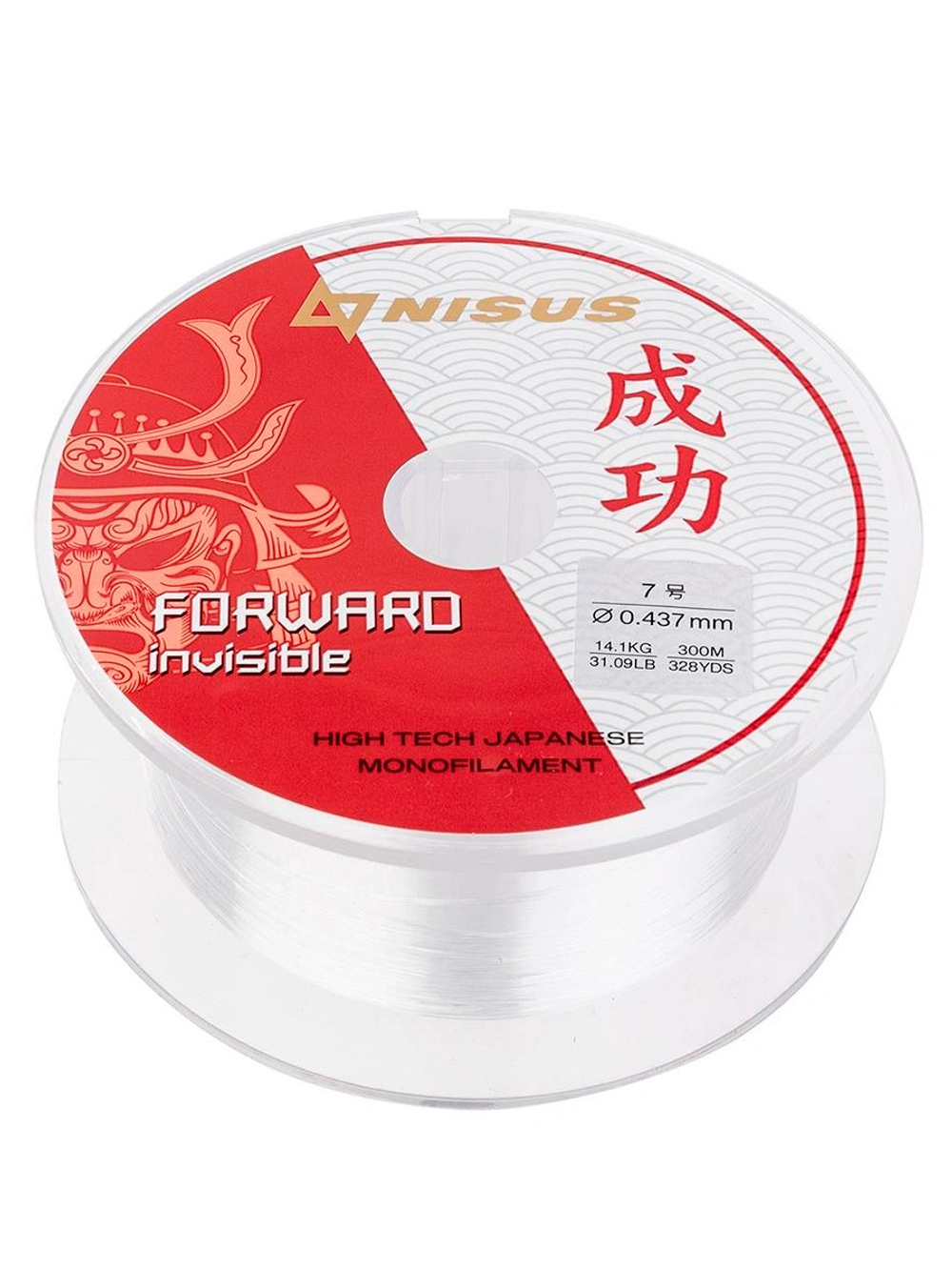 Леска для рыбалки Nisus FORWARD Invisible Nylon Transparent 0,286mm/300m (N-FI-0286-300)