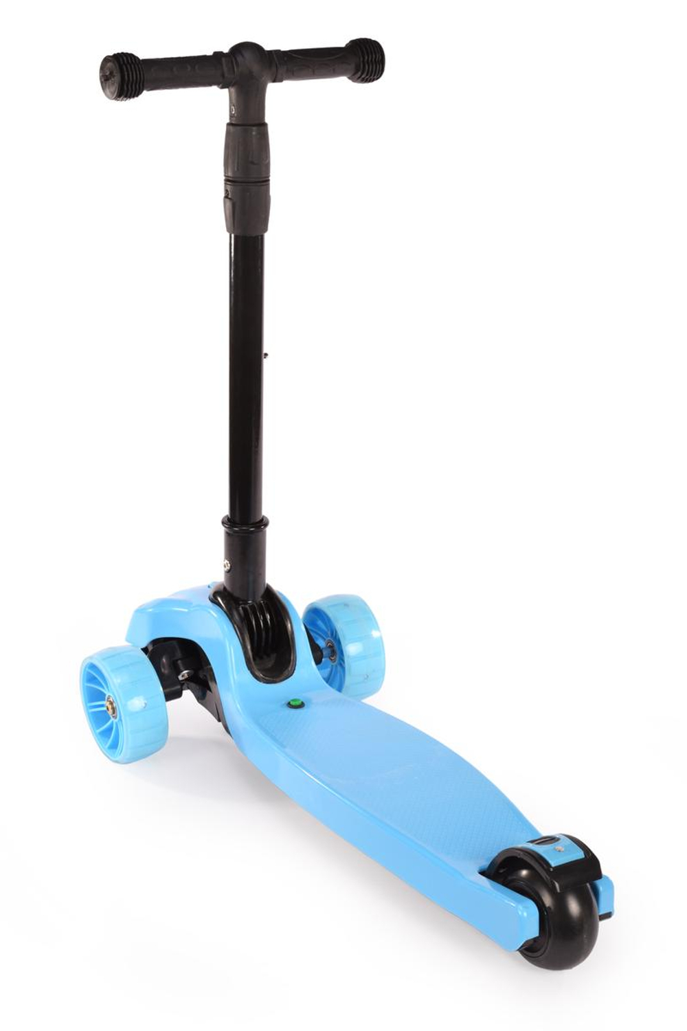 Самокат 3-х колесный, свет, звук, 02Б (голубой)