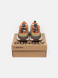 Кроссовки "Авокадо/Апельсин" с двойной шнуровкой