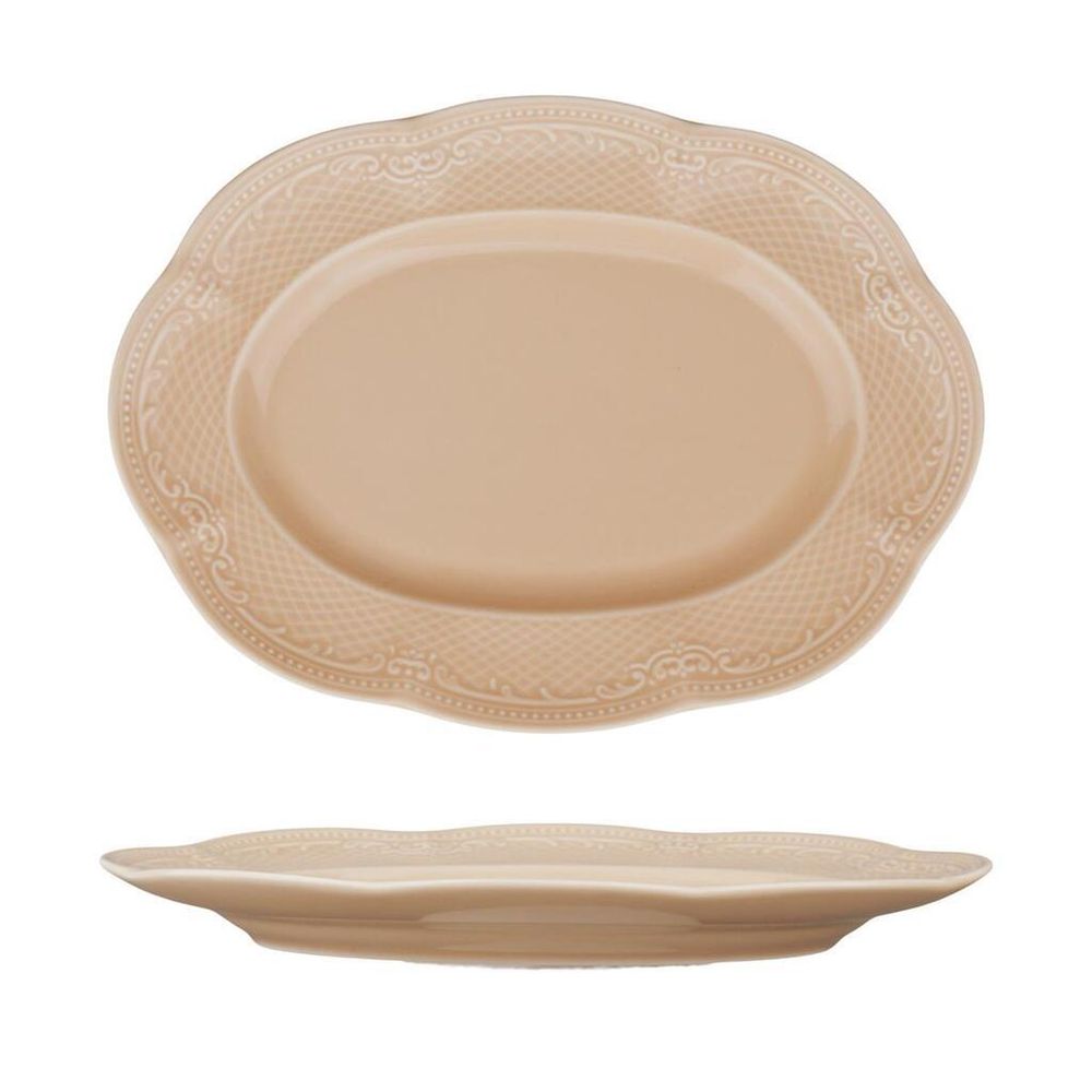 Блюдо овальное 30,3*22,7 см h3 см Aristocrat Peach Tea Noble [1]