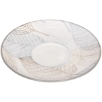 Чайная пара керамическая «Эдельвейс» (кружка 220мл+блюдце), кофейно-синяя