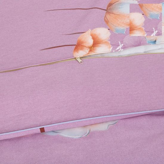 Двуспальный с европростынёй комплект постельного белья Анетта велюр (фуле)