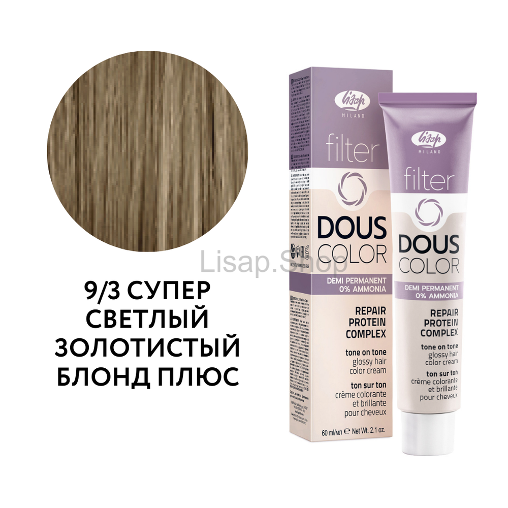 Полуперманентный безаммиачный крем-краситель тон-в-тон "Filter Dous Сolor" (60мл)