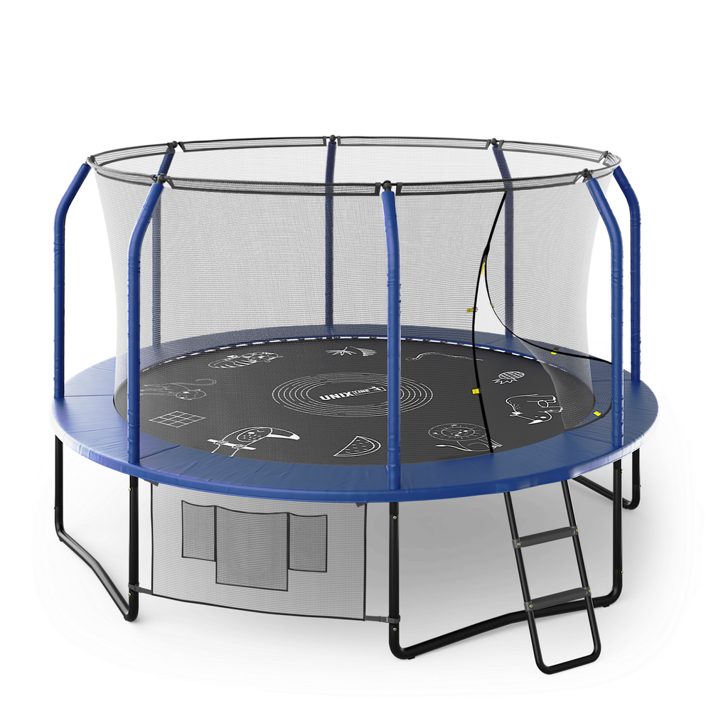 Батут UNIX Line SUPREME GAME 12 ft (blue)