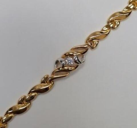 Браслет из золота с фианитами