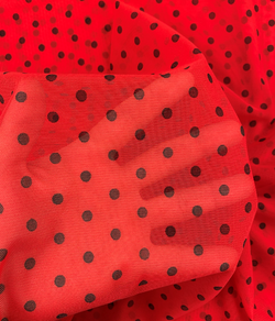 Сетка эластичная красная в средний горох 0,5 х 1,6 м