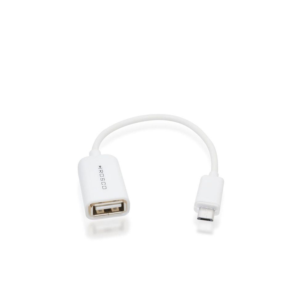 Кабель-переходник ROSCO OTG Micro-USB to USB оптом (арт. OTG-CABLE-01-WHITE)