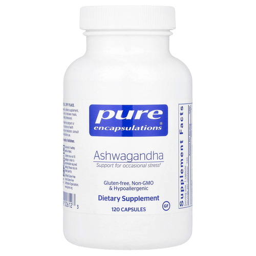 Pure Encapsulations, Ашваганда, 120 капсул (500 мг на капсулу)