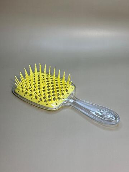 Расческа прозрачно-желтая Hollow Comb