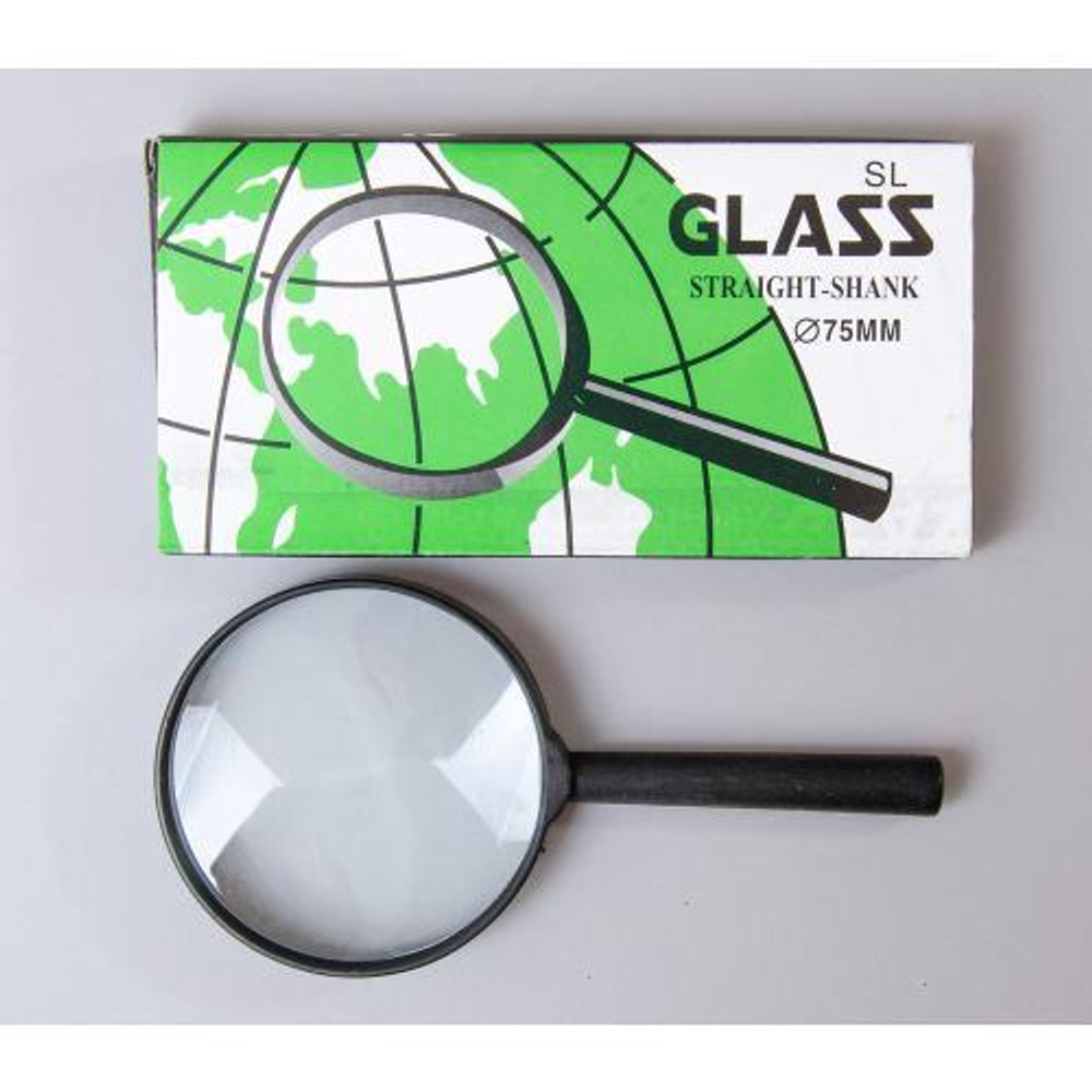 Лупа Glass пластиков. оправа 75мм., широкая рамка.