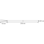 Светильник для LIGHT WAVE,  TUBA,  40Вт,  D25xL2500 мм,  1983Лм,  DC 48В,  Ra90,  360°,  3000К,  IP20,  матовый белый