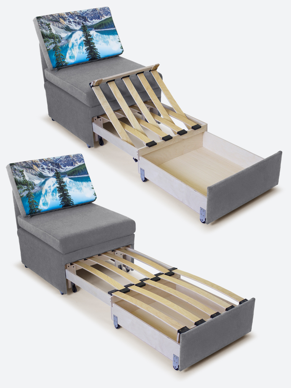 Кресло-кровать "Миник", купон Пейзаж