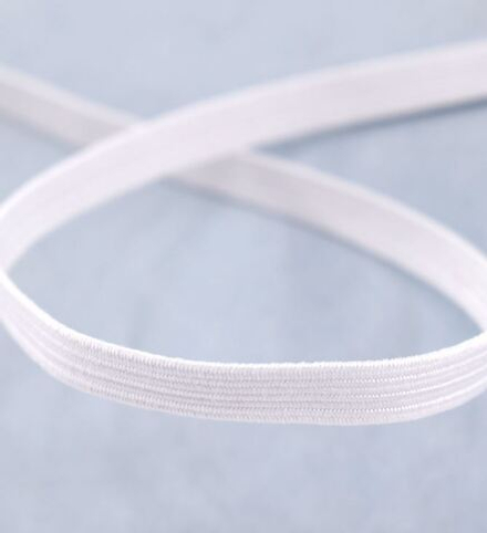 Резинка продежка, 5,3 мм, цвет белый, намотка 100 м (10013160/150223/3069969/1_Чехия)