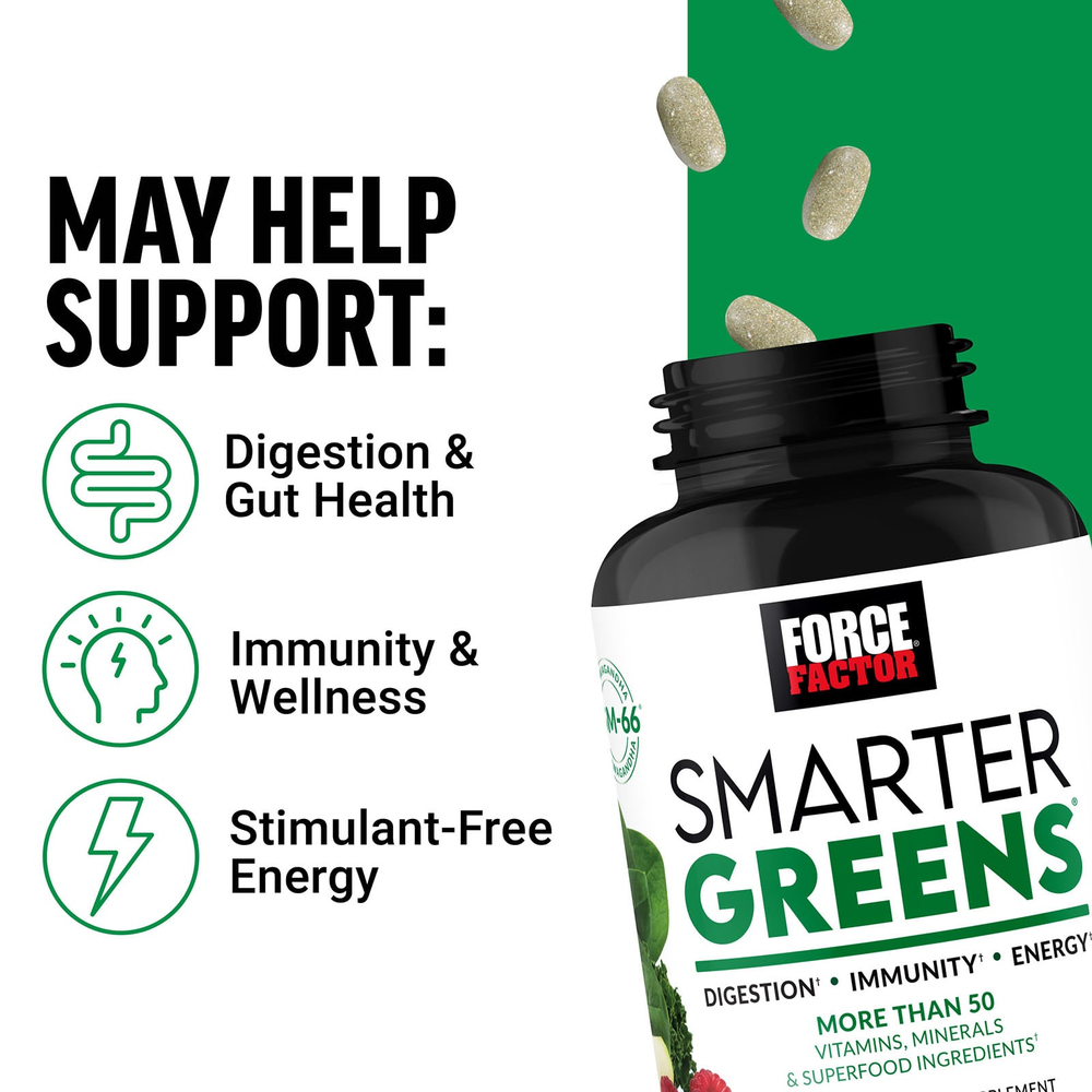 Force Factor, Smarter Greens®, 90 таблеток