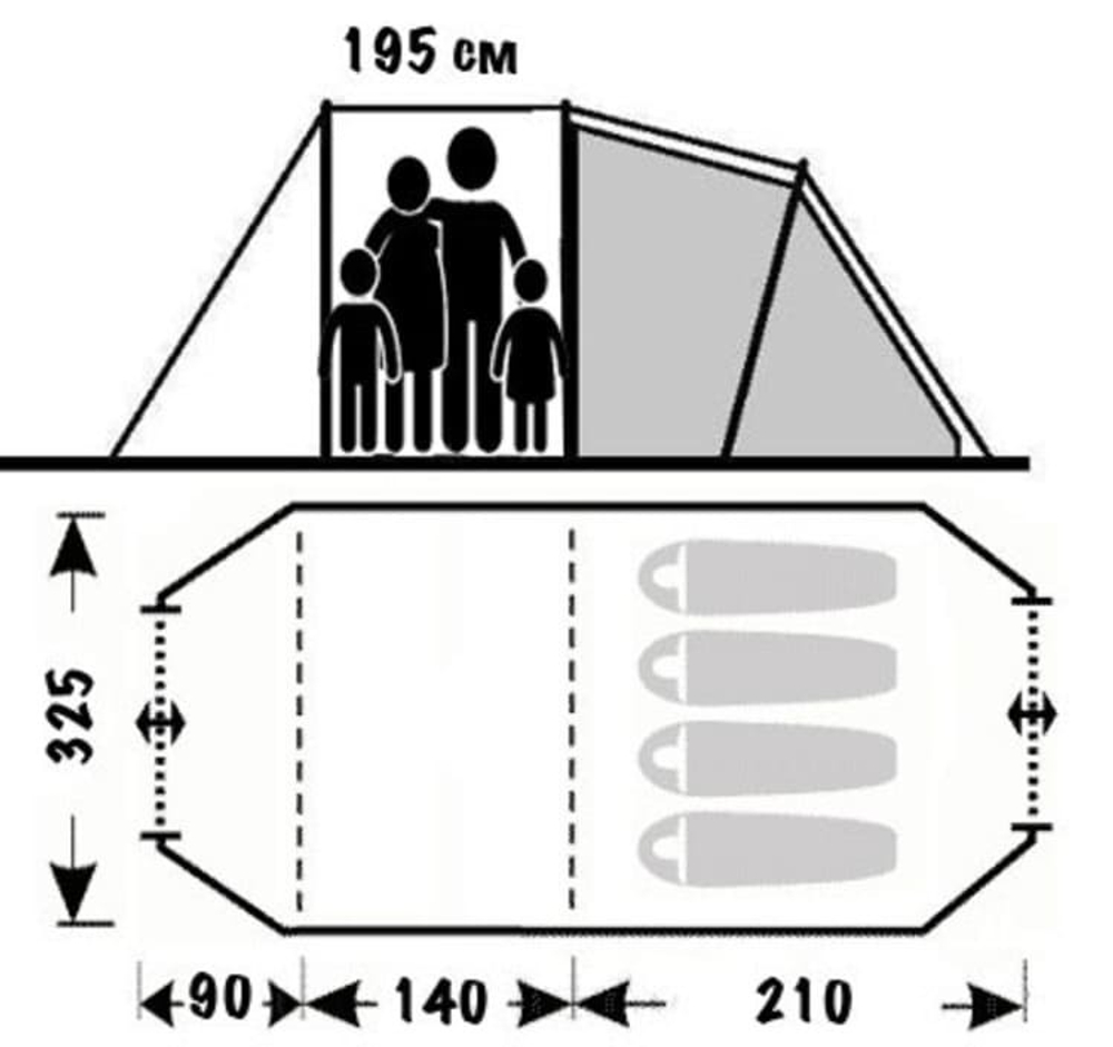 Кемпинговая палатка Camp House Evolution Crusoe Camp