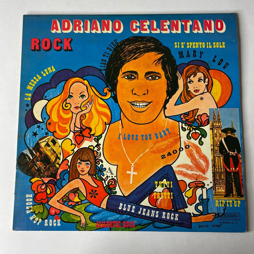Винтажная виниловая пластинка LP Adriano Celentano Адриано Челентано Rock (Франция 1973)