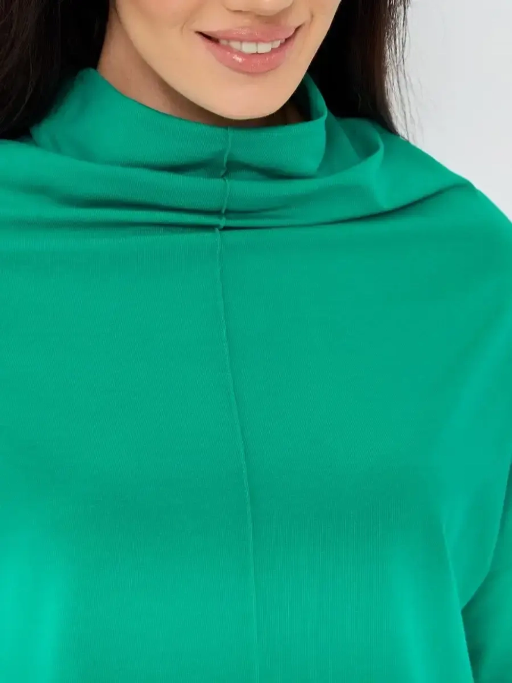 Лонгслив оверсайз зеленый