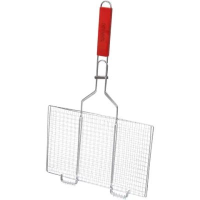 Решетка-гриль универсальная 35*23 см, h=2,5 см (длина с ручкой 57 см)