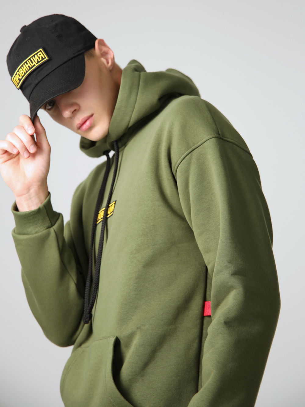 Купить худи мужское хаки зеленое провинция