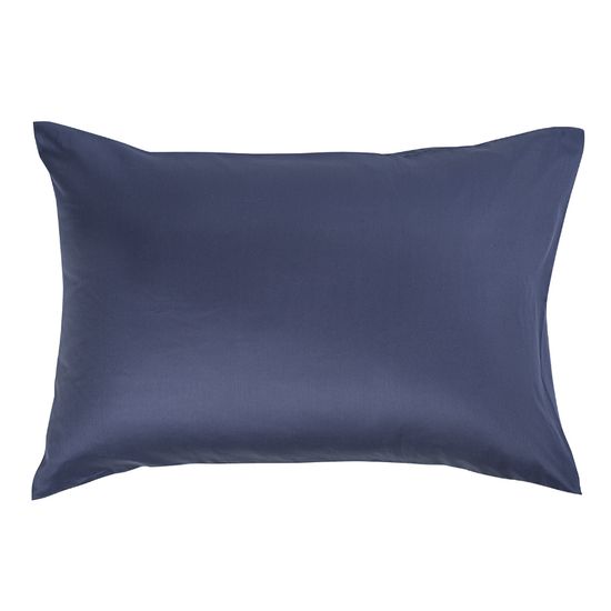 Набор из двух наволочек из сатина темно-синего цвета из коллекции essential, 50х70 см