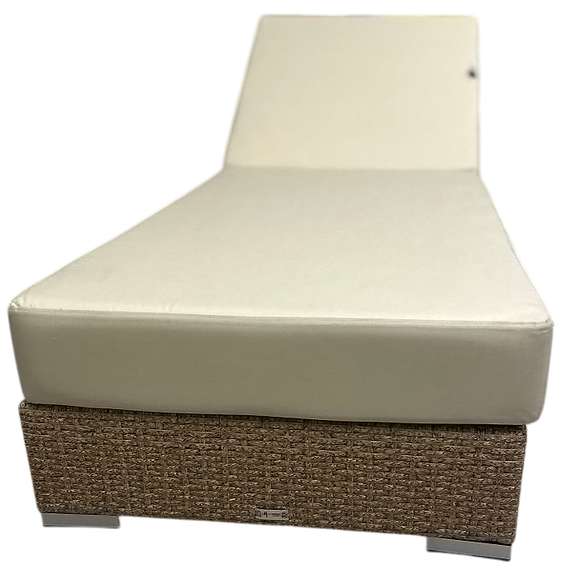 Шезлонг с матрасом Mantera, бежевый, светло-бежевый