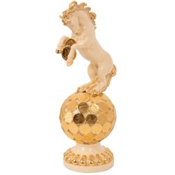 Скульптура Конь на шаре Айвори