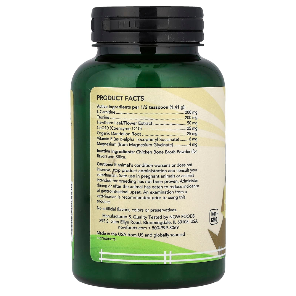 NOW Foods, Pets, добавка для кошек и собак для поддержки сердечно-сосудистой системы, 127 г (4,5 унции)