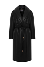 Пальто из экокожи