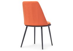 Стул на металлокаркасе Алдис катания флам / черный матовый