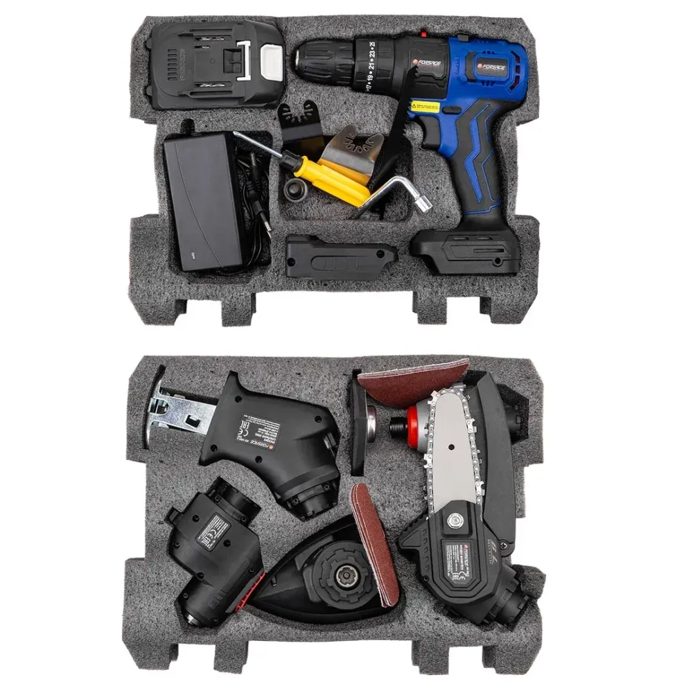 Инструмент многофункциональный аккумуляторный 8в1, 21В Forsage F-JCB-18MT-B TXM